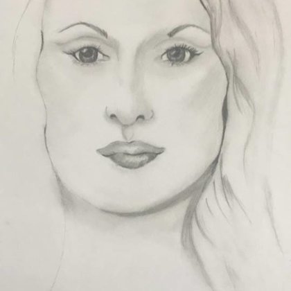 Meryl Streep Bleistiftzeichnung