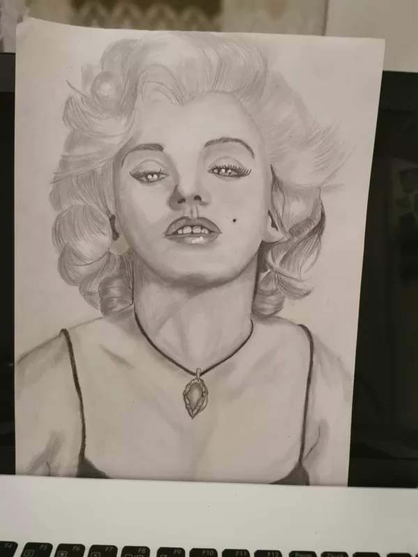 Marylin Monroe Bleistiftzeichnung